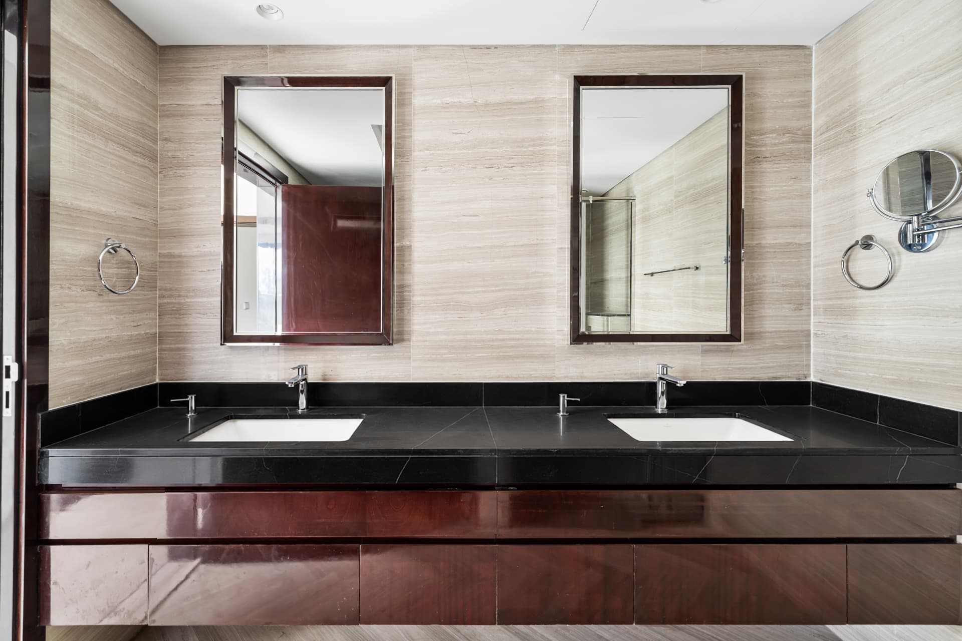 Master bathroom, twin vanity