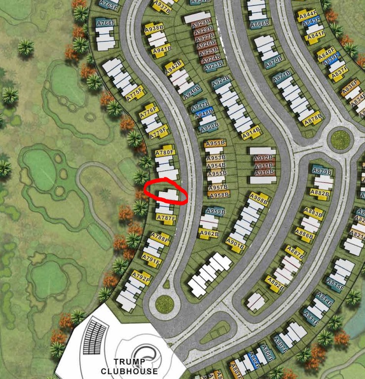 Silver Springs masterplan — the plot of The Golf House marked beside the golf course and clubhouse