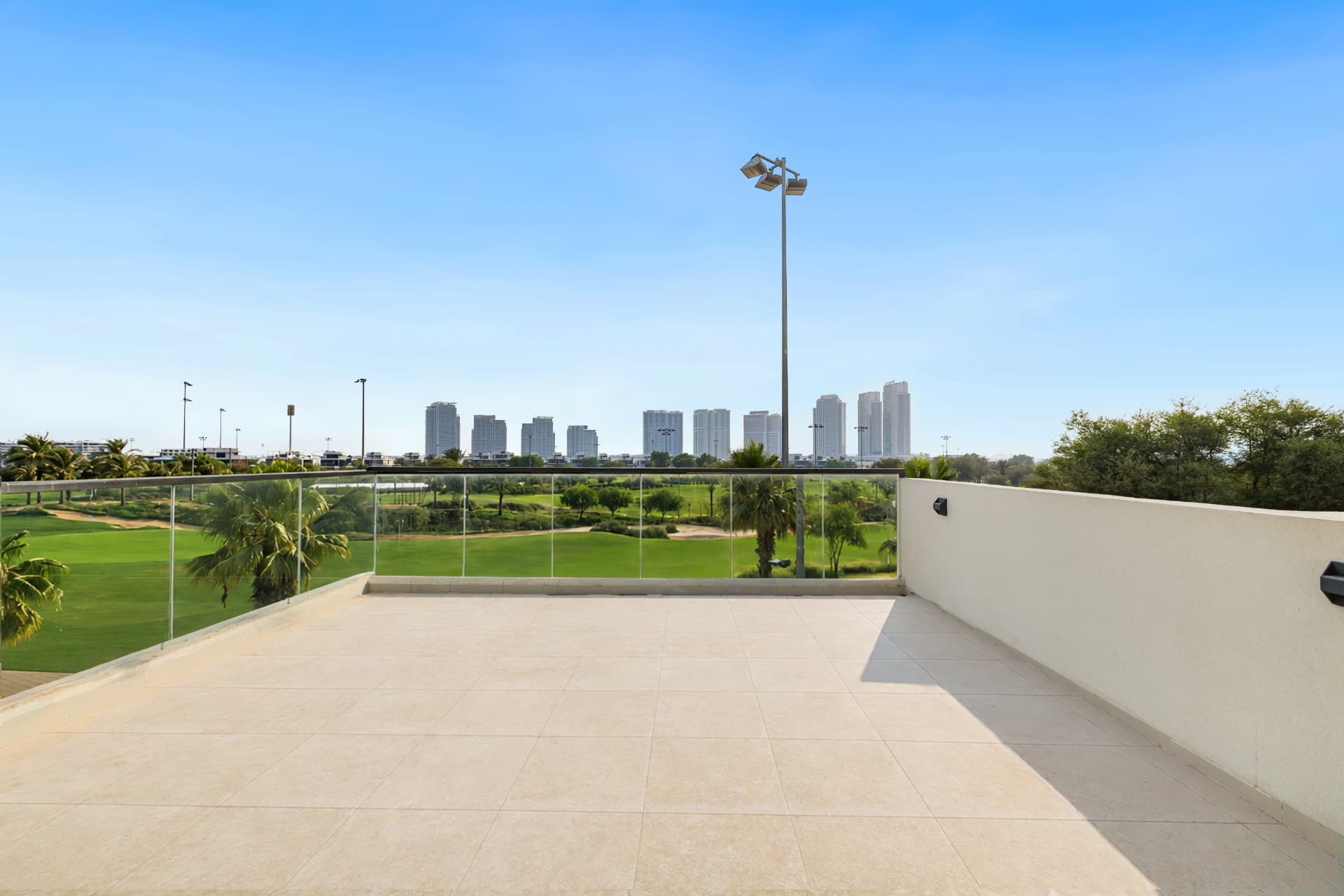 Roof terrace over the golf course